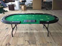 Texas poker table Table 10-person table leg desktop foldable color size can be customized