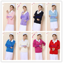 Nurse clothes sweater womens coat cardigan nurse plus velvet padded cardigan coat nurse Hospital hair clothes spring and autumn