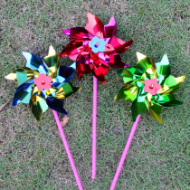 Plastic small windmill to push creative gifts new 100 sets of men and womens toys windmill wholesale