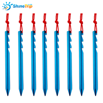 Adjustable V-shaped triangular ground nails with rope and thick diamond-shaped ground Ding aluminum alloy camp nails windproof tent nails