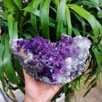 Guizhou purple fluorite white crystal quartz crystal complete color brilliant calcite gemstone Agate Collection gift