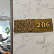 Custom number plate villa community hotel box personality creative high-grade aluminum alloy brass decoration listing