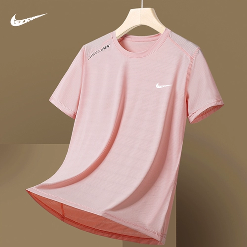 Летняя шелковая быстросохнущая футболка с коротким рукавом, оверсайз, большой размер