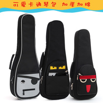Little monster ukulele bag personality 21 23 26 inch ukulele ukulele shoulder cotton backpack