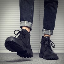 Tide brand High gang Martin boots men 2021 autumn and winter New British style boots mens wild casual short boots