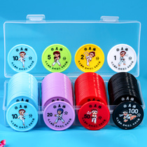 Taekwondo training institutions class currency points reward card children plastic coin kindergarten points coin small round piece customization