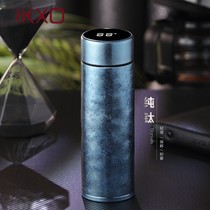 IKXO British high-grade 999 double-layer pure titanium thermos cup men and women intelligent temperature measuring cup tea cup custom