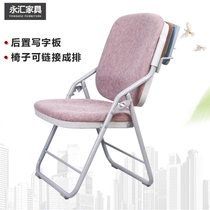 Folding conference chair with writing table Board one chair Christ congregation chair Church Training chair Jesus folding chair