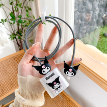 Cartoon for Apple 12 mobile phone charger protective cover 20W fast charge silicone case 11pro data line bite device