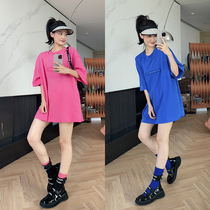 Mei Yang MEIYANG (spot) neon bus half sleeve loose clothes missing wind long T-shirt women