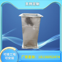 Ventilation pipe white iron galvanized air pipe common plate exhaust pipe stainless steel exhaust pipe environmental protection square square pipe