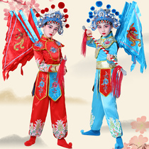 The 9th Xiaohe Style Dao Ma Dan Performance Costume Children Mulan Mu Guiying Opera Jingyu Opera Dance Costume