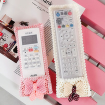 Field Garden Buyi TV remote control protective sleeve Air conditioning remote control sleeve transparent dust cover cute remote control plate sleeve