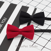 Puppy collar cat bow tie bow small dog Red Tie big dog Shiba dog Keji golden hair wedding
