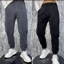 Mens pants Boo suede plus suede thickened casual mens pants autumn winter bunches small feet plus suede pants mens new wave