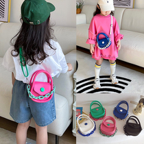 Child Packs Girl Ocean Gas Chain Single Shoulder Bag Baby Mini Hand Carry Bag Collision Color Princess Skew Satchel Accessories Bag