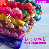 Su embroidery thread silk thread mulberry silk thread tool material embroidery Xiang embroidery silk embroidery thread gradient color