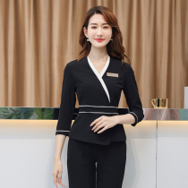 New beautician works womens summer high-end temperament health care pavilion foot bath SPA beauty salon technician dress suit