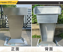 Outdoor podium coach duty desk education lecture table welcome station light luxury stainless steel podium hotel reception