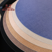 Tablecloth round table tablecloth pure blue office desk tablecloth round pvc table mat waterproof and oil-proof disposable anti-hot thick