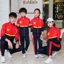 Spring and Autumn long sleeve volleyball sportswear men volleyball training childrens primary and middle school students in class uniform uniforms coat
