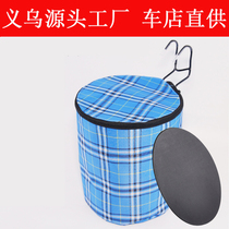 Bicycle basket Car basket Car basket front blue basket Electric car universal car basket Canvas folding hanging basket Bicycle vegetable basket