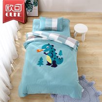 Kindergarten quilt three-piece set Bedding Nap quilt baby bed Cotton quilt cover with core spring and summer 6-piece set