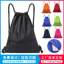 Custom basketball bag Basketball bag Training equipment bag bundle pocket Drawstring backpack Mens and womens lightweight football storage shoes