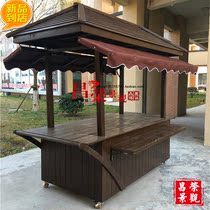 Customized milk tea car solid wood sales car flower mall promotion flower car shopping mall promotion Flower Scenic Spot Mobile antique sale Car trolley