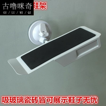 Glass sucker sports shoes shoe holder display rack adjustable angle metal shoe rack casual shoes shelf shoes shop Special