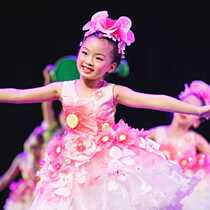 Small Lotus Breeze Picking Flowers Hello Dance Performance Costume Chorus Costumes Children Princess Dresses Dress Fluffy Dress Performance Suit