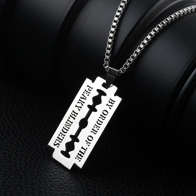 taobao agent Brand blade, necklace, retro sweater, pendant, internet celebrity, punk style