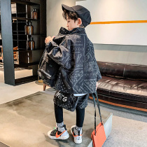 Childrens clothing boy spring clothing suit 2022 new spring and autumn CUHK childrens spring ocean atmosphere handsome and luminous clothes tide cards