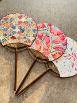 Ugh like summer its worth treasuring ~ artisans work pure handmade day ensemble and wind group fan cloth art bamboo handle