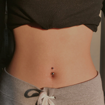 Titanium steel base belly button female belly button nail nail European and American sexy personality umbilical ring belly button belly button