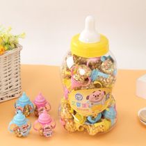 Childrens small buns bottle a large barrel 35 small bottles of egg yolk flavored milk bean snacks complementary food bottled biscuits snacks