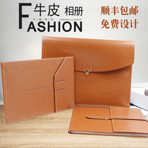  Micro-spray environmental protection soft paper wedding yarn album three-piece set of high-end studio album production bag typesetting leather double-sided printing