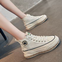 Tide brand small white shoes womens shoes 2021 new summer wild thick soled high shoes spring and autumn leisure sports shoes cloth shoes