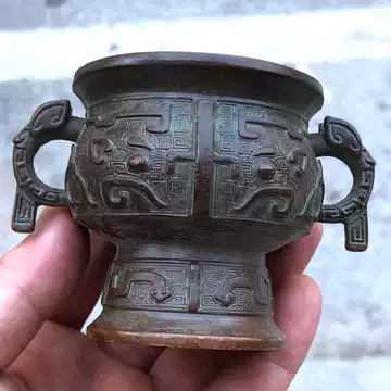 2138  中国古玩・古銅・乾隆年製銘・鶉・香炉・置物　時代物 2138 中国古玩・古銅・乾隆年製銘・鶉・香炉・置物 時代物