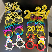 Christmas glasses 2022 New Year glasses New Year glasses New Year Year meeting company party party glasses performance props