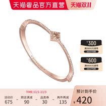 Givenchy Givenchy shiny square imitation crystal rose gold bracelet