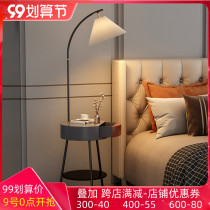 Coffee table floor lamp living room sofa next to ins Net red Nordic bedroom bedside table with drawer shelf