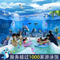 3d Seabed World Wall Sticker Swimming Pool Themed Self Adhesive Sticker Painting Children Kindergarten Wallpaper Mother & Baby Museum Waterproof Stickers