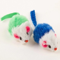 Cat toy rabbit skin mouse 2 inch two-color rabbit plush toy mouse cat toy