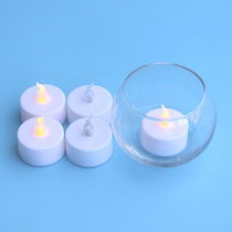 Glass candle holder electronic candle romantic candle light dinner candle safety environmental protection diy table lamp ornaments led safety