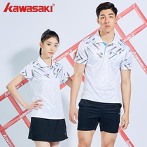  Kawasaki Kawasaki sports and leisure sports mens and womens slim badminton clothes sportswear