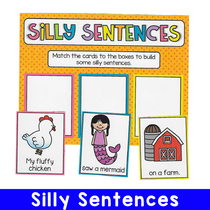 Silly sentence sentence Practice English sentence-making Primary School English Teaching Aging Children Enlightenment American Teachers