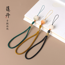 Mobile phone lanyard short section hanging wrist ring men and women strong anti-fall bodhi lotus mobile phone chain U disk pendant anti-lost