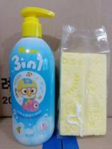 South Korea imported PORORO Baolulu children's three-in-one shampoo hair care and bath three-in-one send bath wipe