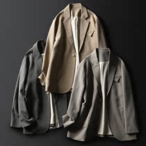  Mr Wu suit mens autumn new high-end draped casual single suit design sense tide brand mens jacket thin